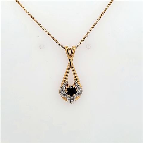 Sapphire & Diamonds pendant