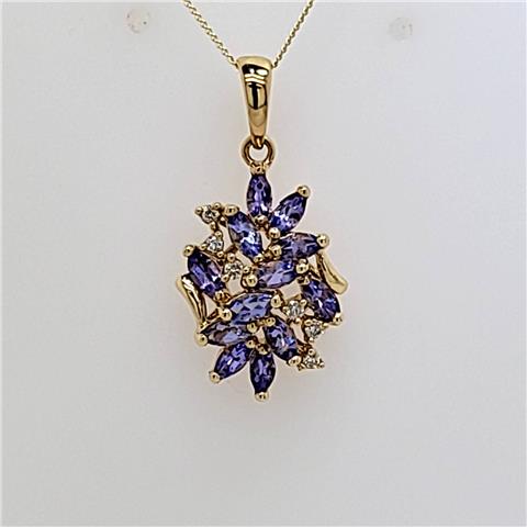 Tanzanite and Diamond Pendant