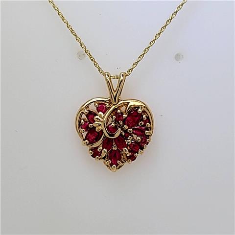 Ruby Heart Pendant