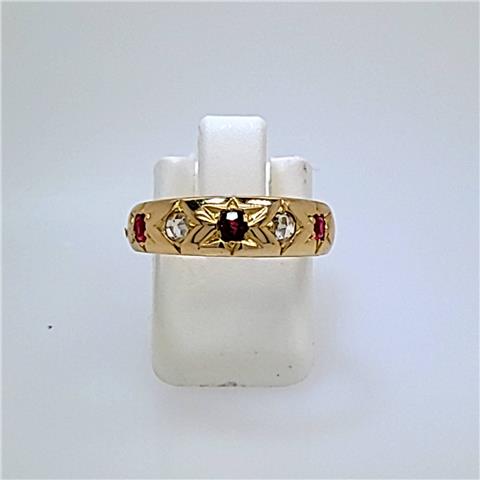 Ruby and Diamond Gypsy ring