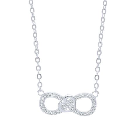 CZ Infinity Heart Pendant