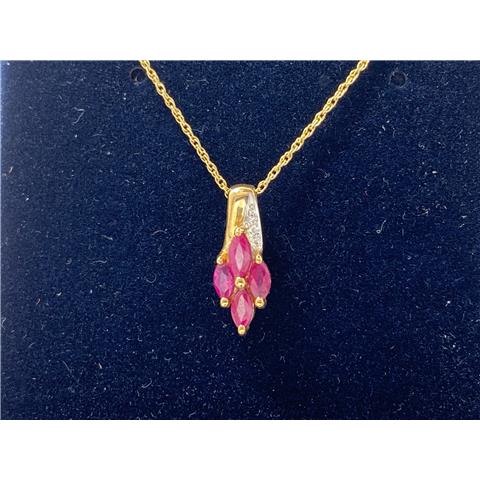 Ruby and Diamond Pendant