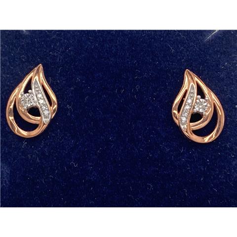 Rose Gold Fancy Diamond Earrings