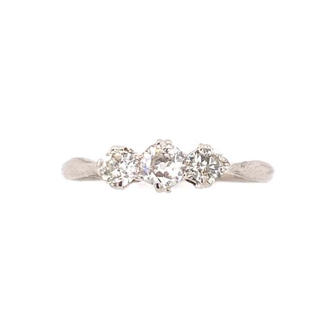 Vintage White Gold Trilogy Ring