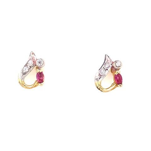 Ruby and Diamond Earrings