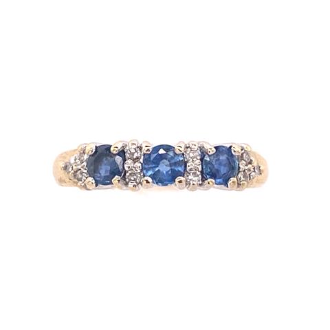 Ceylon Sapphire and Diamond band