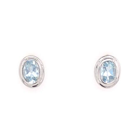 Sky Blue Topaz Studs