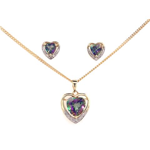 Mystic Topaz Heart Pendant