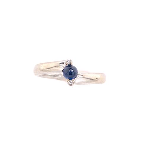 Cabochon Sapphire and Diamond ring