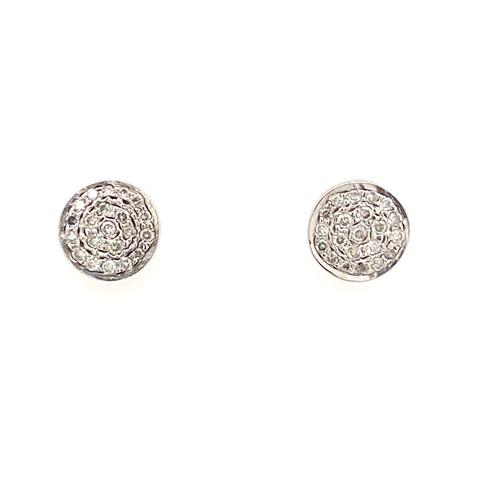 White Gold Button Studs