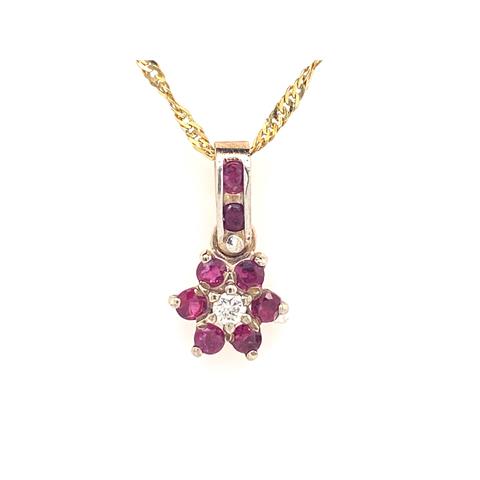 Ruby and Diamond Pendant