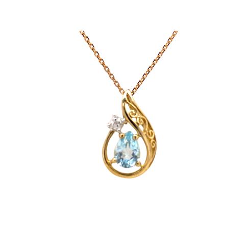 Sky Blue Topaz Pendant