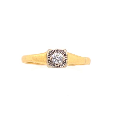 Vintage Diamond ring - sunray surround