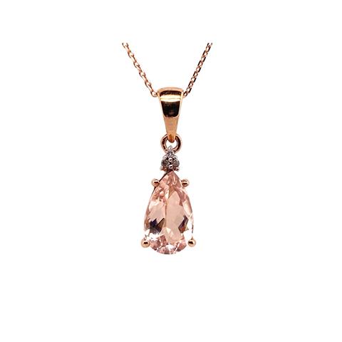 Rose Gold Citrine Pendant