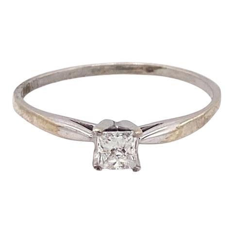 White Gold Princess Cut Solitaire