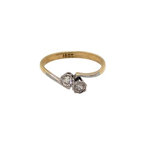 Vintage Diamond Crossover Ring