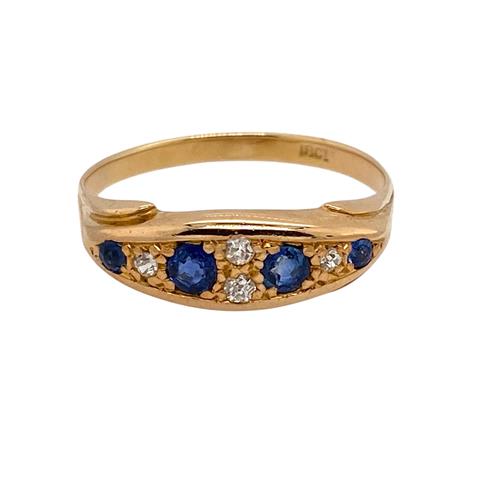 Antique Sapphire and Diamond Ring