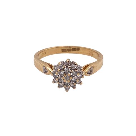 Hallmarked Cluster Ring