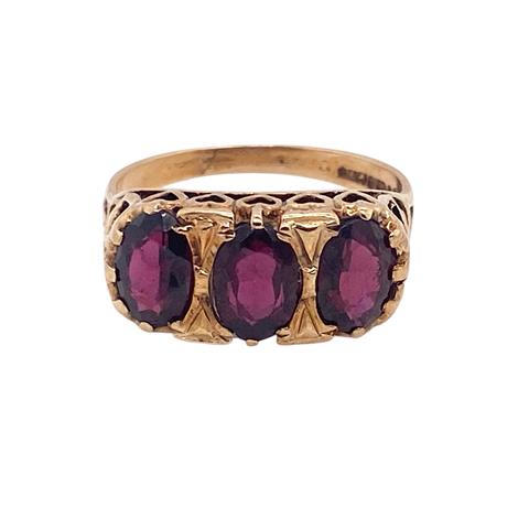 Pyrope Garnet Victorian Ring