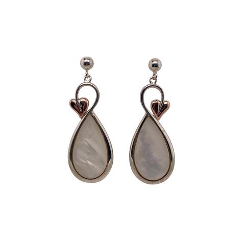 Clogau Gold and Silver MOP Drop Earrings