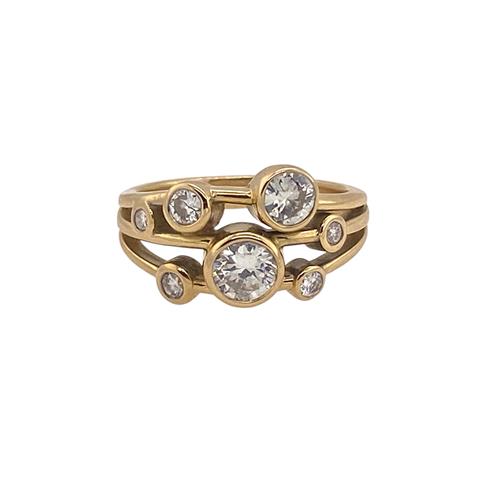 Diamond Bubble Cluster Ring