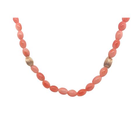 Coral and Gold Necklace
