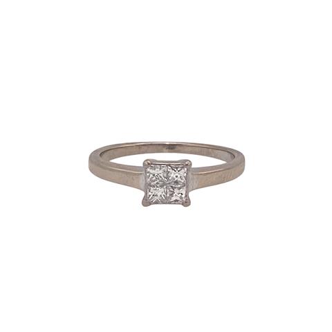 Princess Cut Diamond Quartet Ring