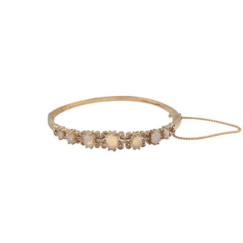 Cultured Opal Gold Plated Bangle