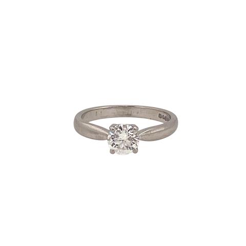 Platinum 0.55cts Princess Cut Diamond Solitaire